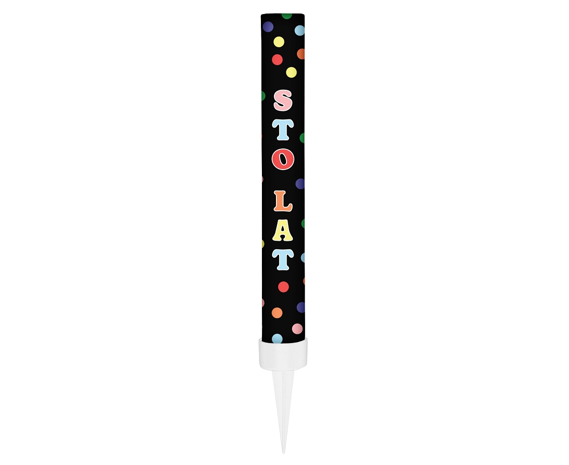 Fontanna party Sto Lat 12 cm/ 1 szt., czarne